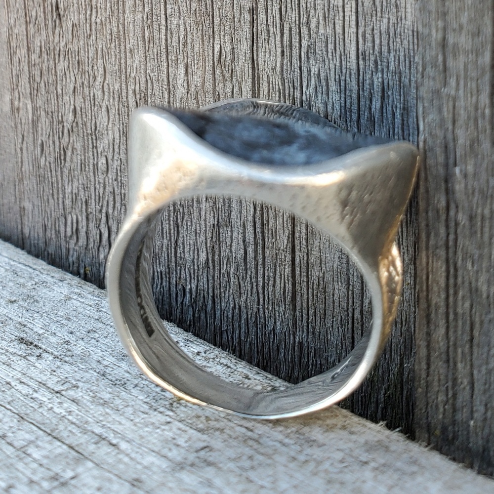 Silpada Silver And Black Statement Ring - image 3